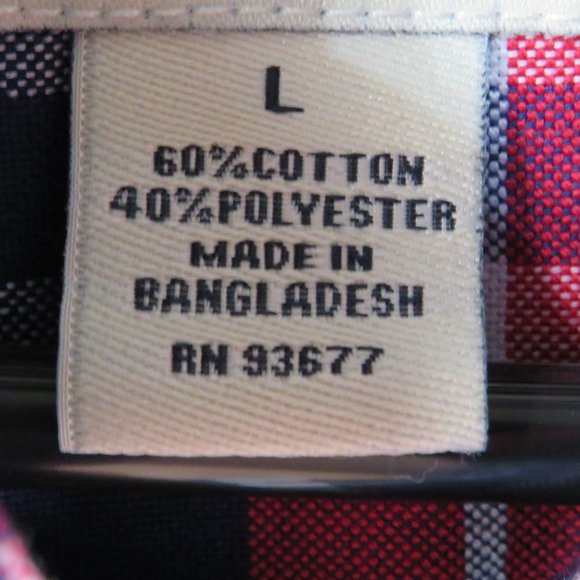 St. John's Bay* Men's Long Sleeve Button Down Curved Hem pocket Shirt~Size Large - Picture 4 of 11